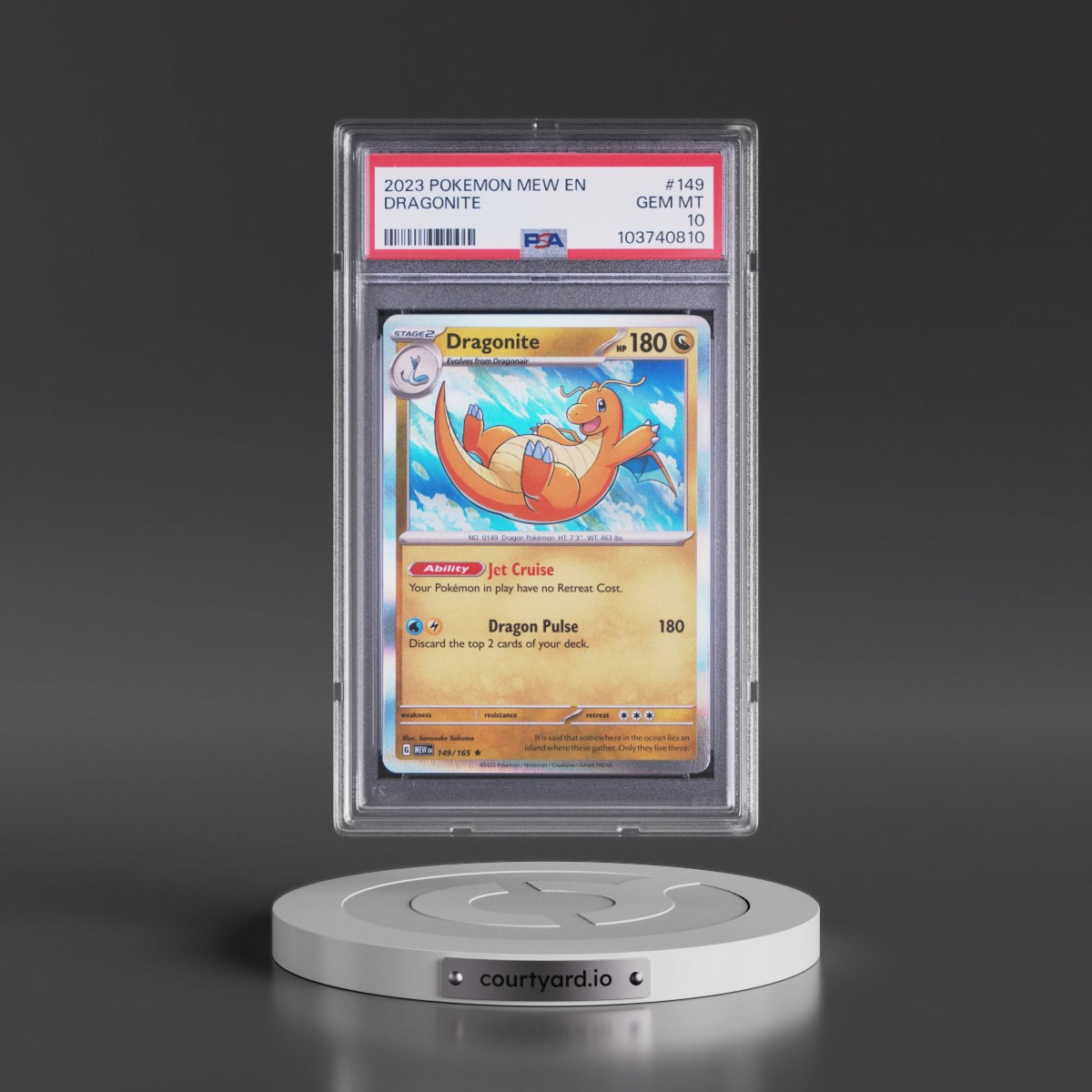 2023 Pokémon Mew EN-151 #149 Dragonite (PSA 10 GEM MINT)