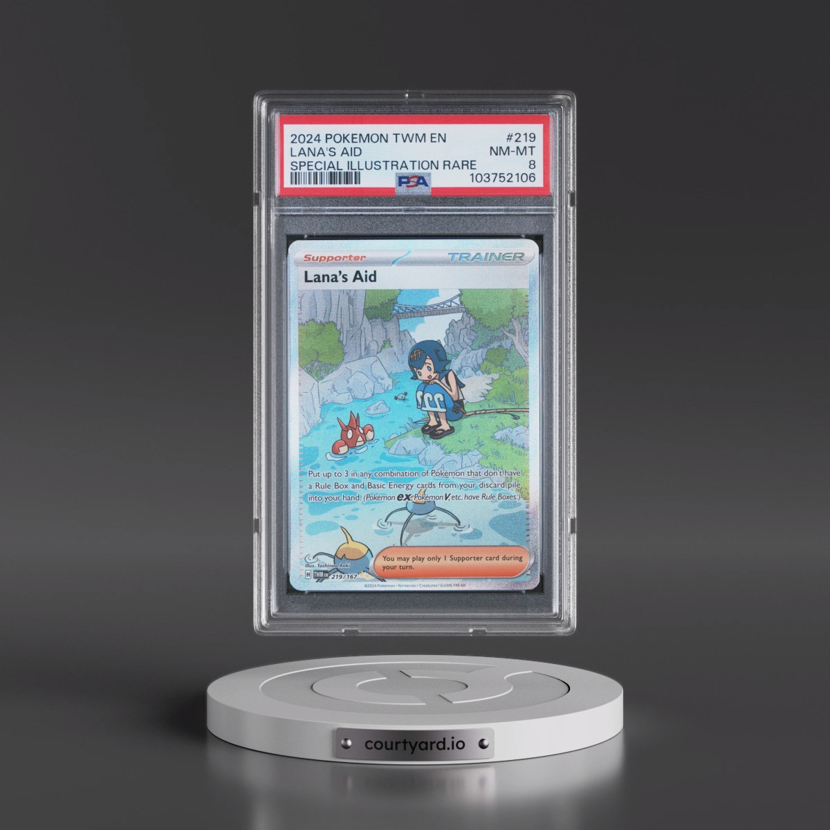 2024 Pokémon Twm EN-Twilight Masquerade #219 Lana's Aid - Special Illustration Rare (PSA 8 NM-MT)