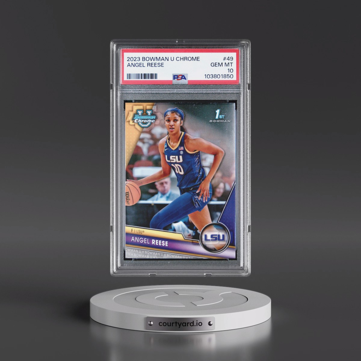 2023 Bowman University Chrome #49 Angel Reese (PSA 10 GEM MINT)