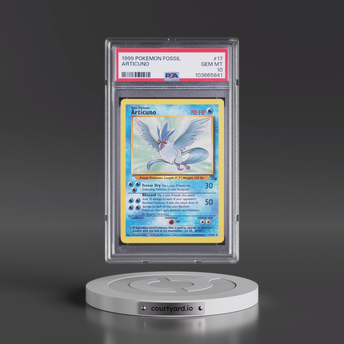 1999 Pokémon Fossil #17 Articuno (PSA 10 GEM MINT)