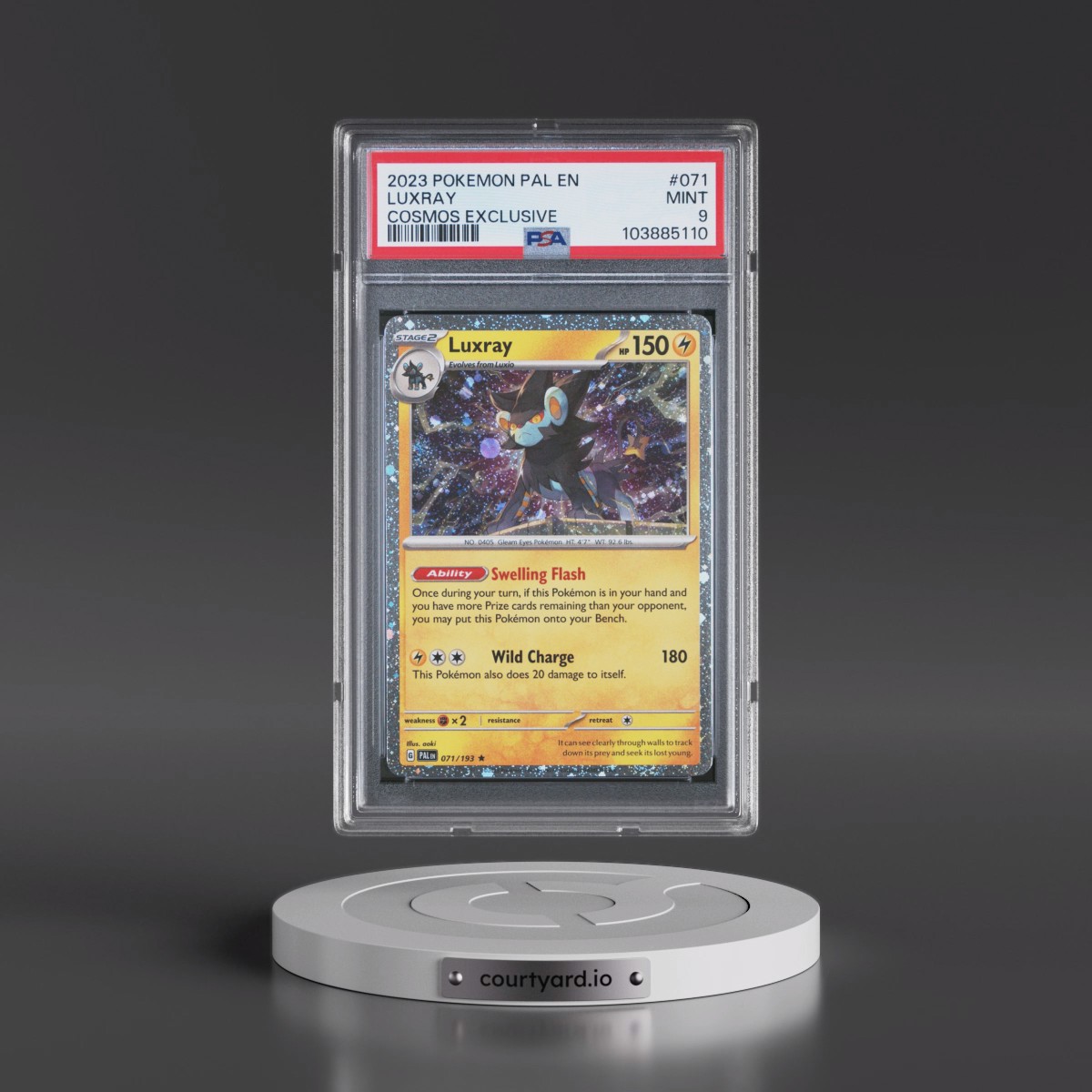 2023 Pokémon Pal EN-Paldea Evolved #071 Luxray - Cosmos Exclusive (PSA 9 MINT)