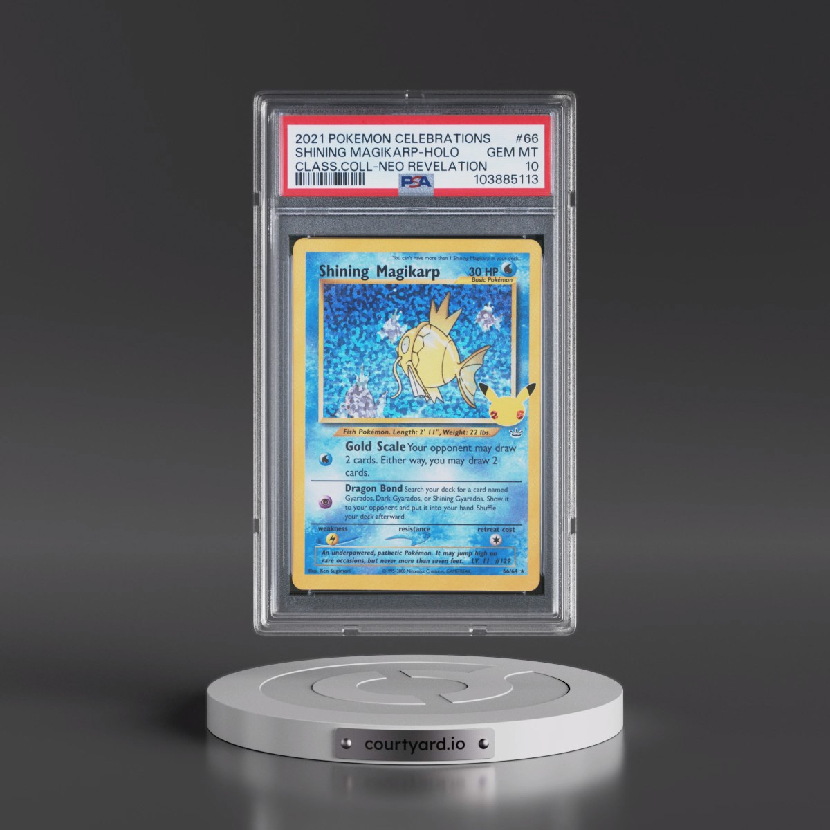 2021 Pokémon Celebrations Classic Collection #66 Shining Magikarp - Holo Holo (PSA 10 GEM MINT)