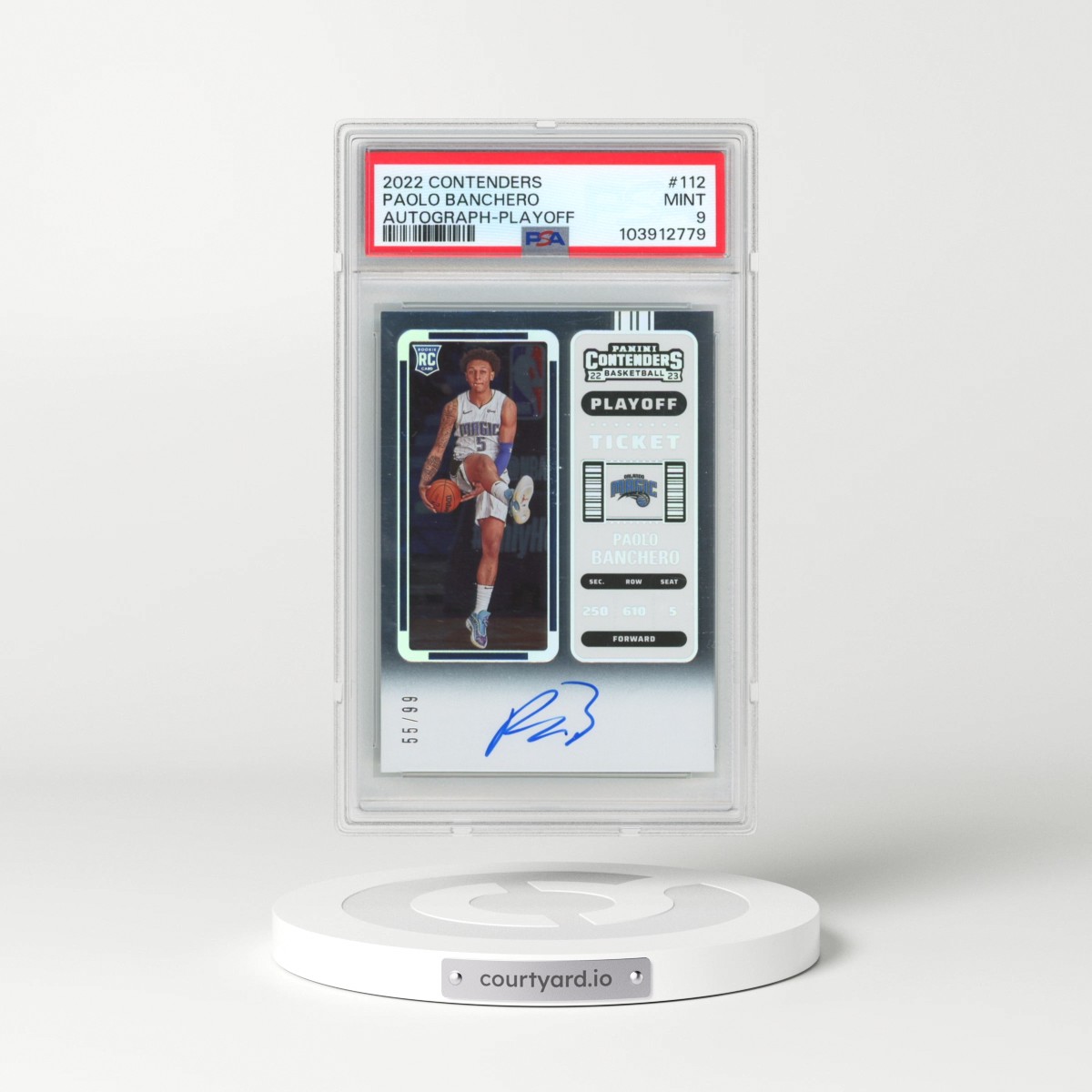 2022 Panini Contenders #112 Paolo Banchero - Autograph-Playoff (PSA 9 MINT)