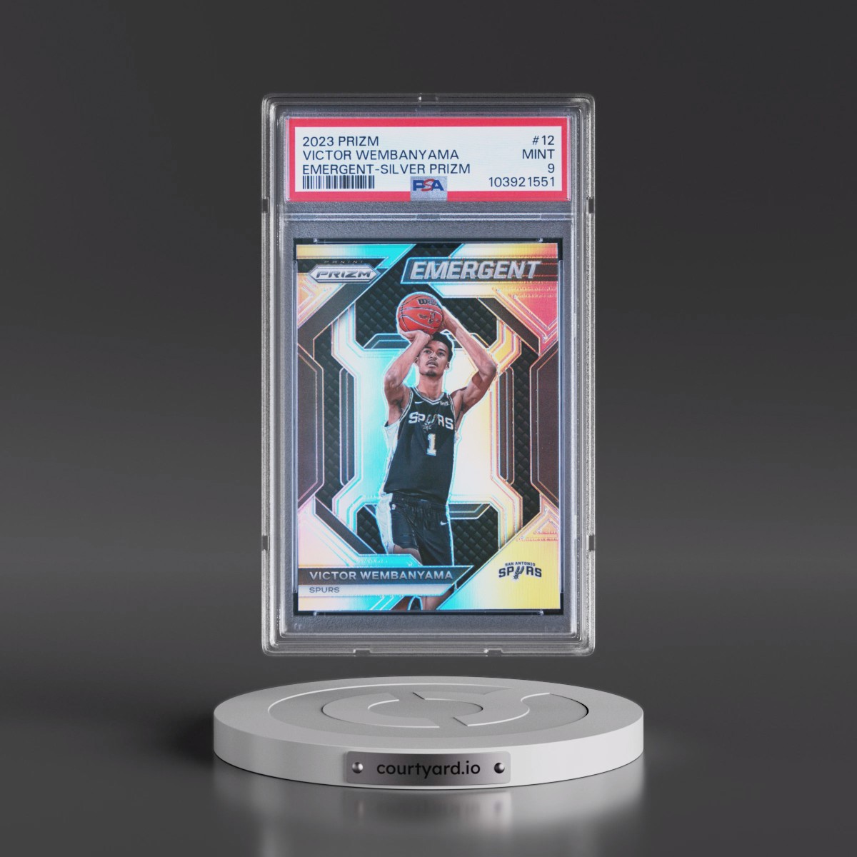 2023 Panini Prizm Emergent #12 Victor Wembanyama - Silver Prizm (PSA 9 MINT)