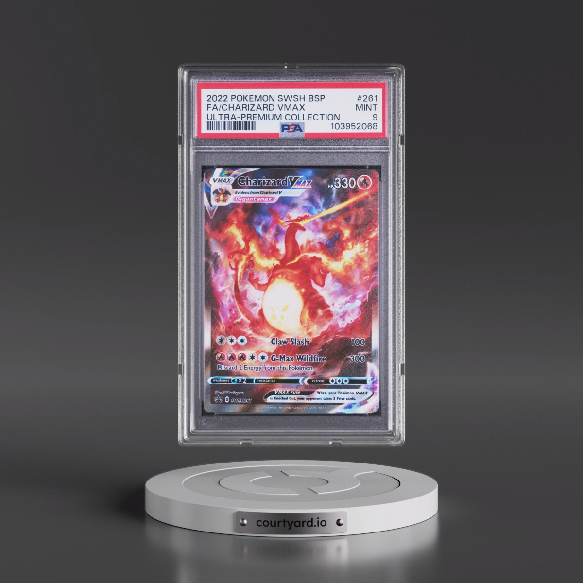 2022 Pokémon Swsh Black Star Promo #261 Charizard Vmax - Full Art Sword & Shield Ultra-Premium Collection-Charizard (PSA 9 MINT)