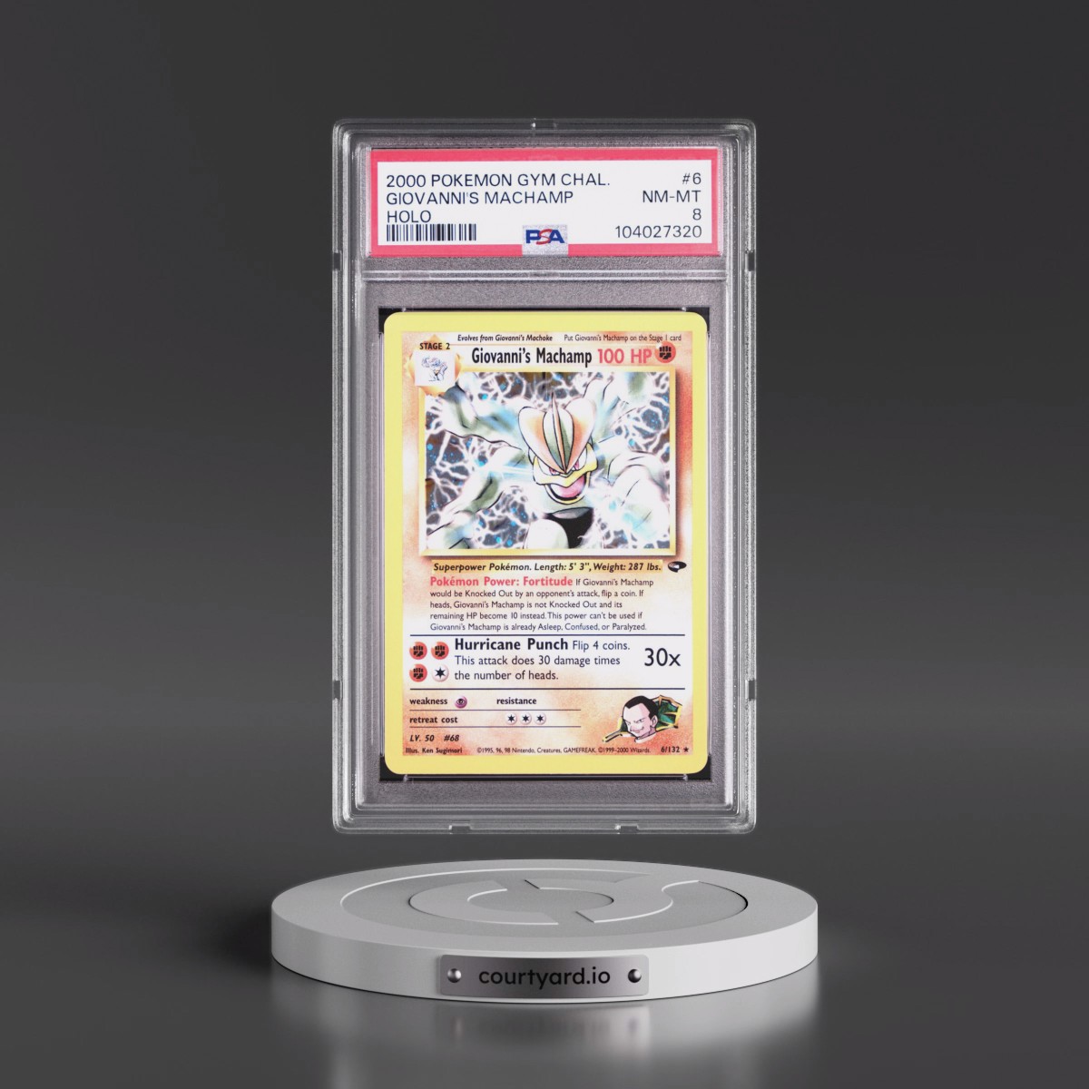 2000 Pokémon Gym Challenge #6 Giovanni's Machamp - Holo (PSA 8 NM-MT)