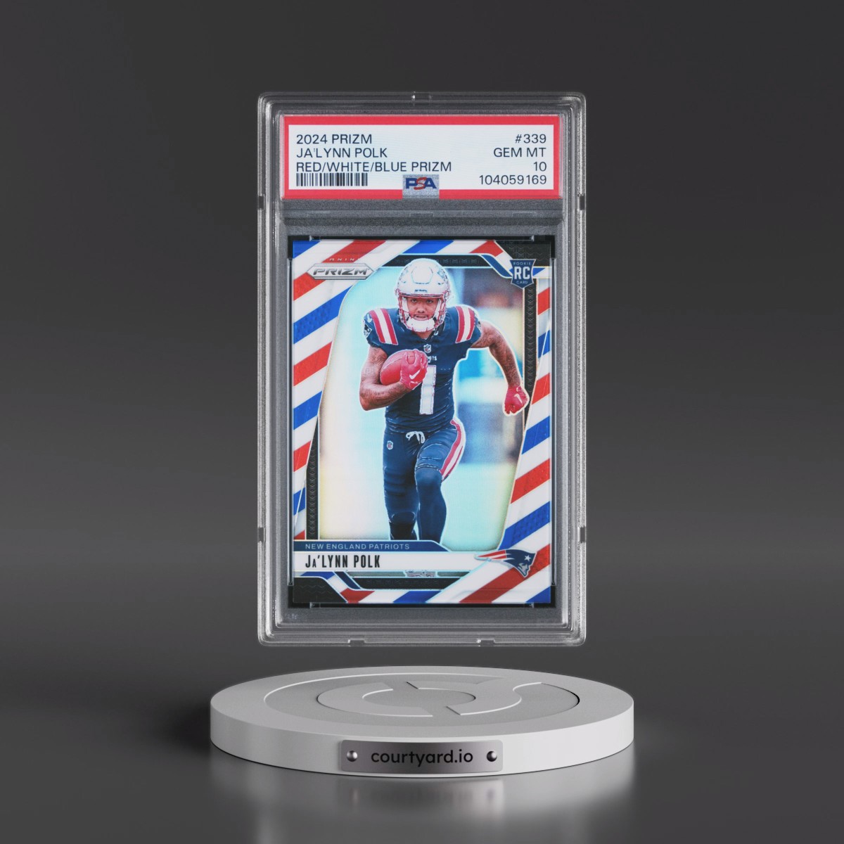 2024 Panini Prizm #339 Ja'Lynn Polk - Red/White/Blue Prizm (PSA 10 GEM MINT)
