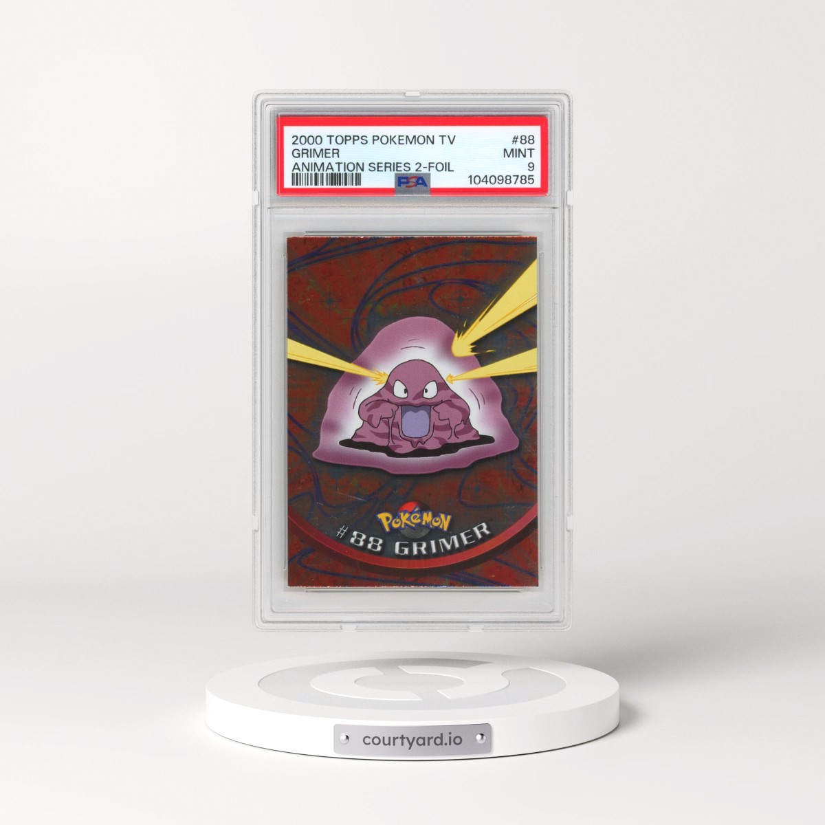 2000 Topps Pokémon TV Animation Series 2 #88 Grimer - Foil (PSA 9 MINT)