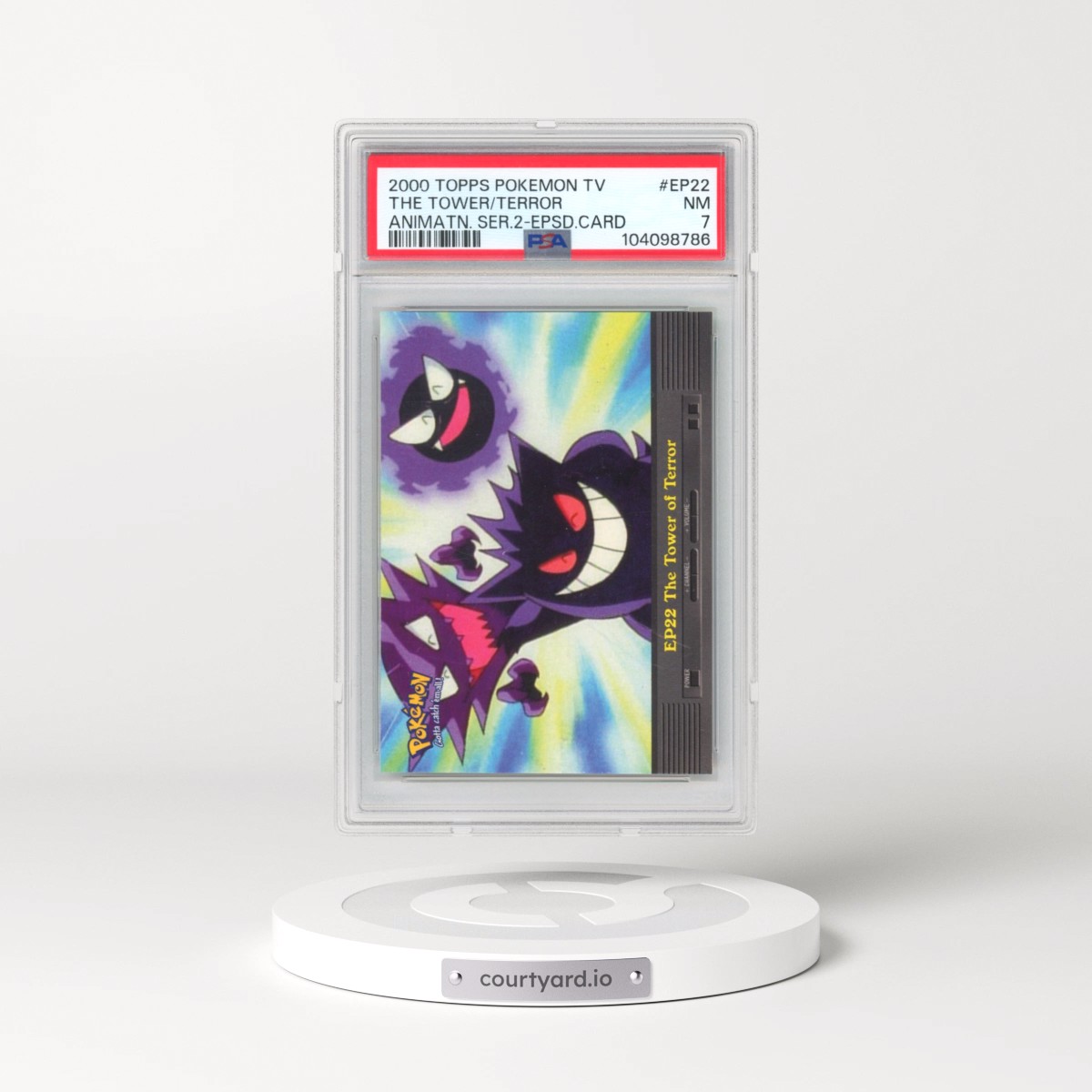 2000 Topps Pokémon TV Animation Series 2 Episode Cards #EP22 The Tower of Terror (PSA 7 NM)