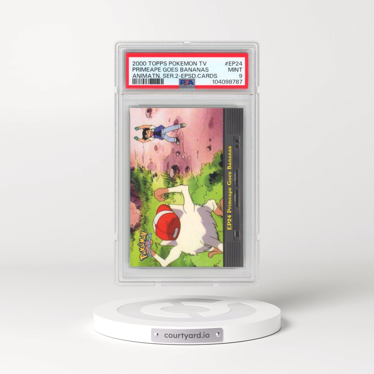 2000 Topps Pokémon TV Animation Series 2 Episode Cards #EP24 Primeape Goes Bananas (PSA 9 MINT)