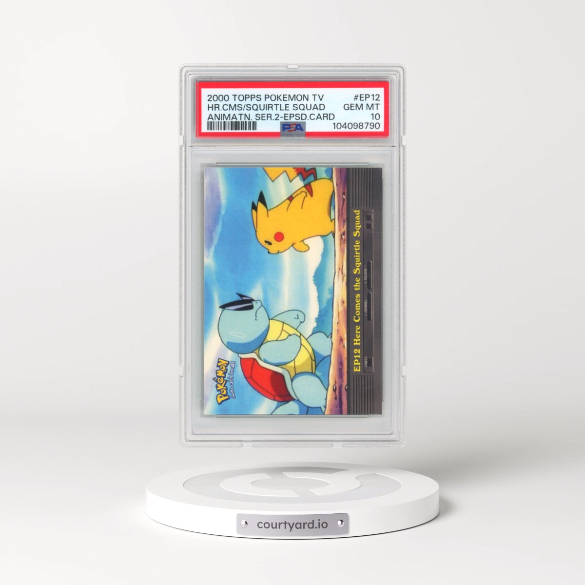 2000 Topps Pokémon TV Animation Series 2 Episode Cards #EP12 Here Comes the Squirtle Squad (PSA 10 GEM MINT)