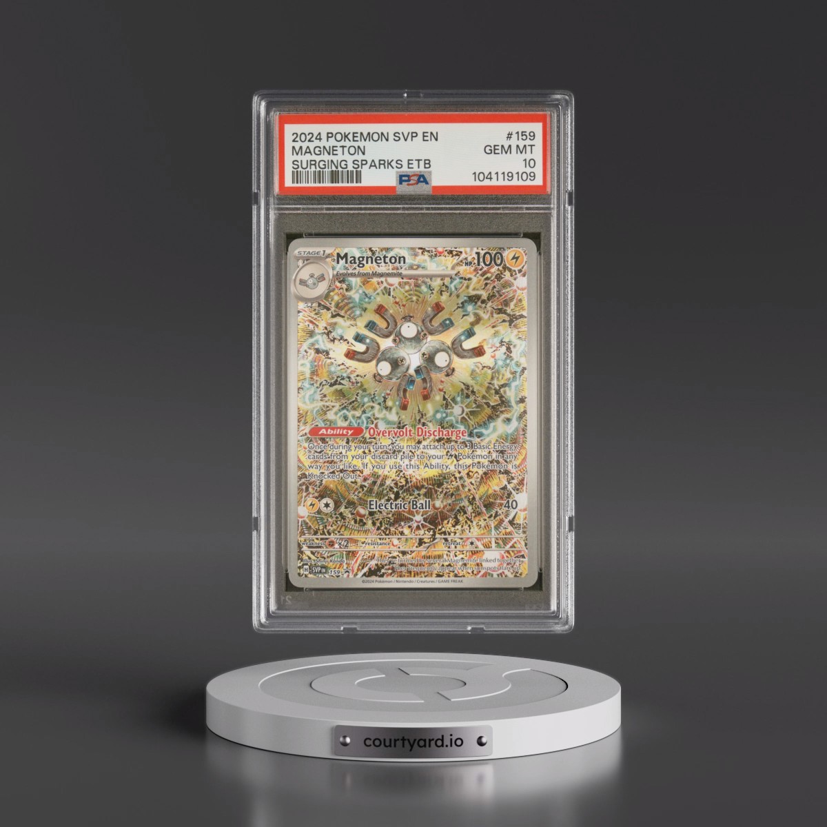 2024 Pokémon Svp EN-SV Black Star Promo #159 Magneton - Surging Sparks Elite Trainer Box (PSA 10 GEM MINT)