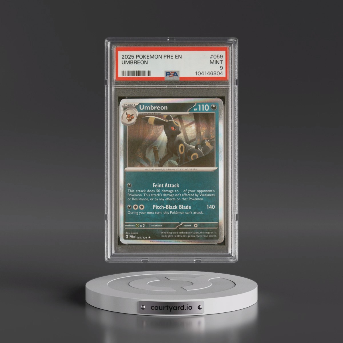 2025 Pokémon Pre EN-Prismatic Evolutions #059 Umbreon (PSA 9 MINT)