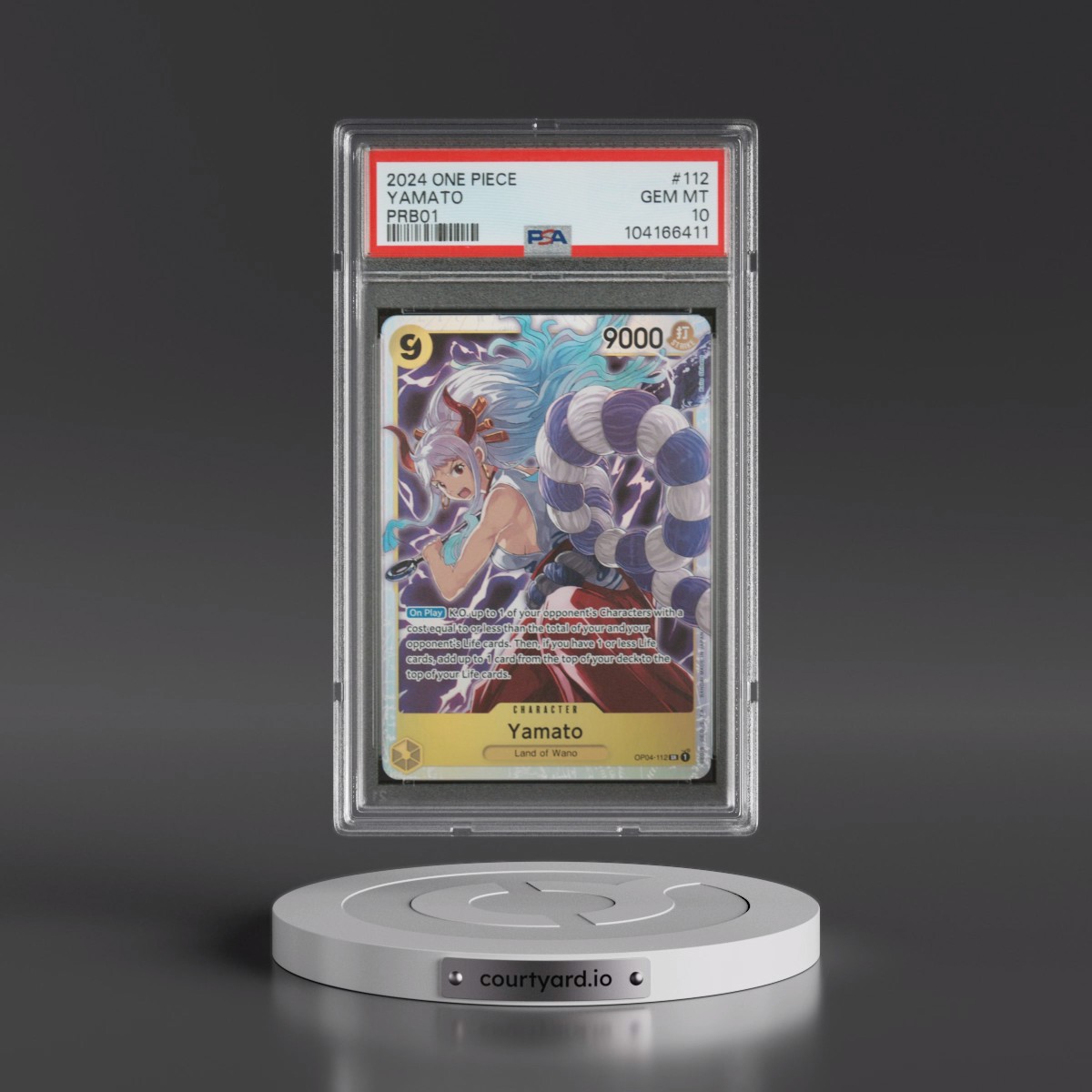 2024 One Piece PRB01-Premium Booster -One Piece Card the Best #112 Yamato (PSA 10 GEM MINT)