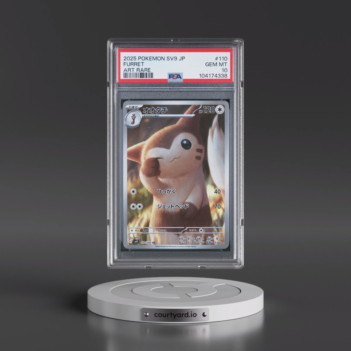 2025 Pokémon SV9-Battle Partners #110 Furret - Art Rare (PSA 10 GEM MINT)