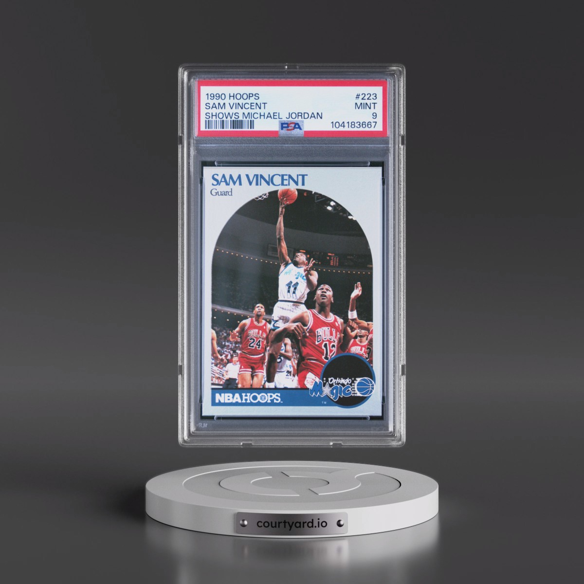 1990 Hoops Sam Vincent - Shows Michael Jordan #223 PSA 9