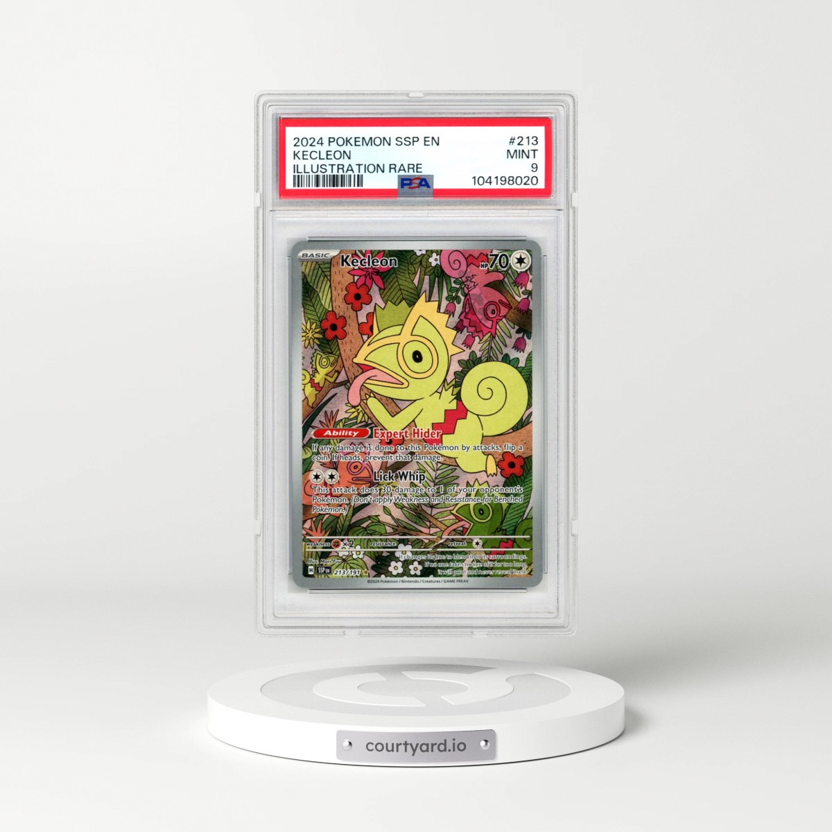2024 Pokémon Ssp EN-Surging Sparks #213 Kecleon - Illustration Rare (PSA 9 MINT)