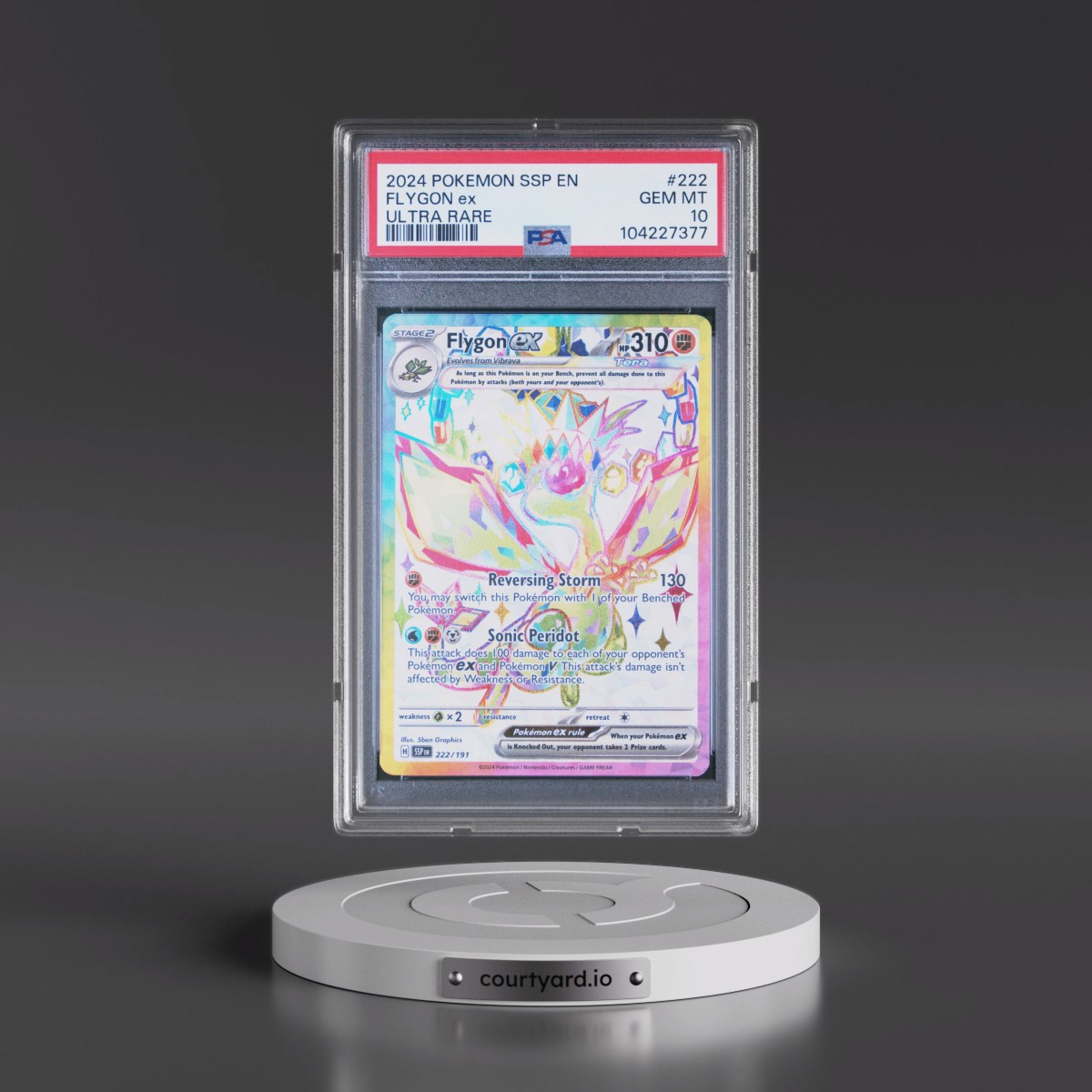 2024 Pokémon Ssp EN-Surging Sparks #222 Flygon EX - Holo Ultra Rare (PSA 10 GEM MINT)
