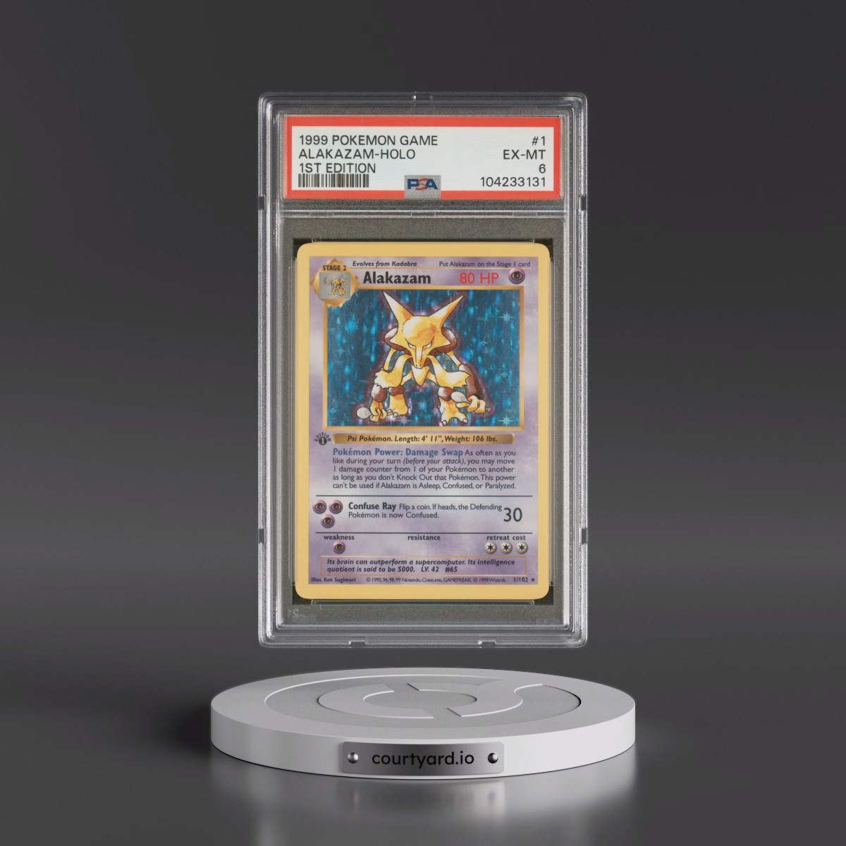 1999 Pokémon Game Alakazam - 1st Edition Holo #1 PSA 6