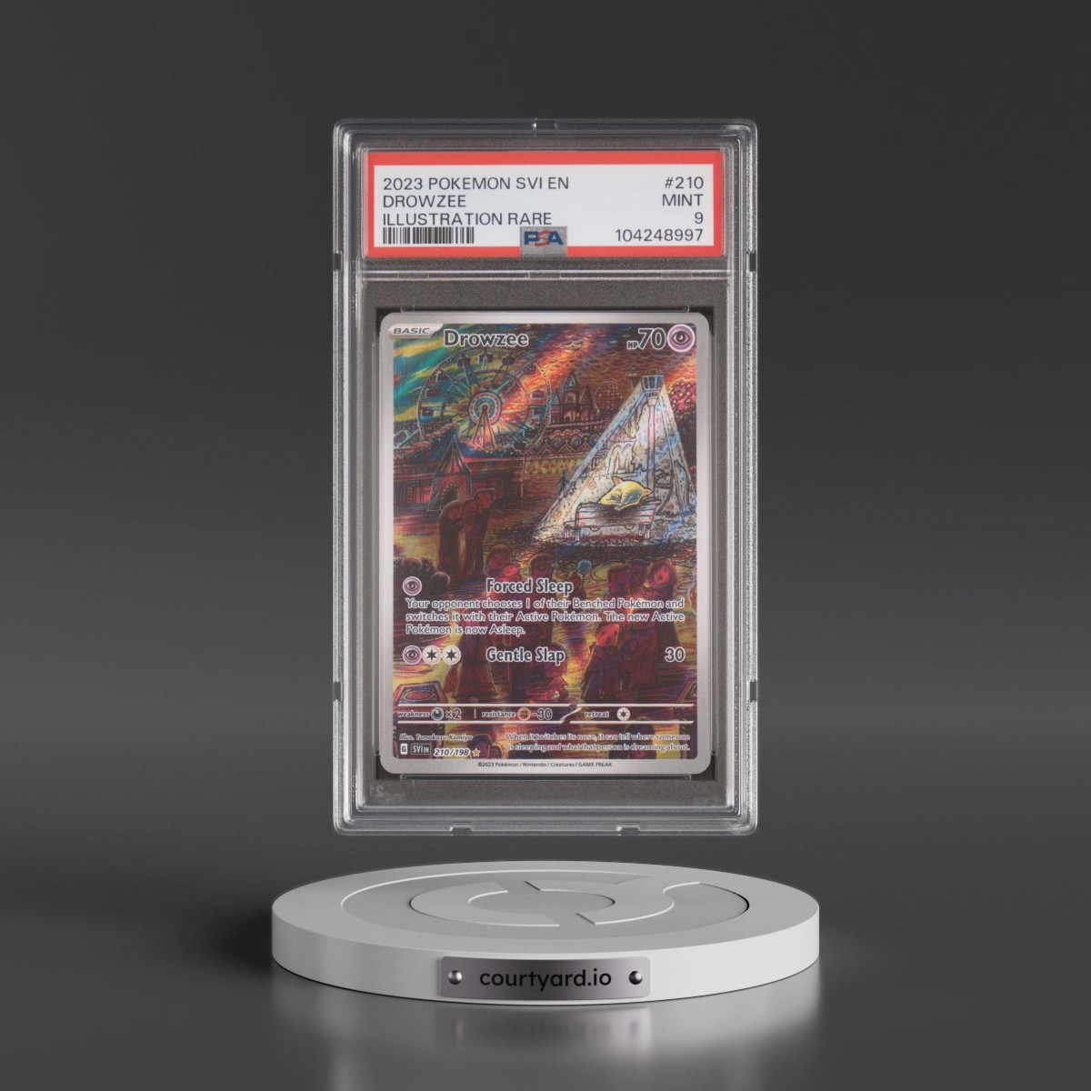 2023 Pokémon Svi EN-Scarlet & Violet #210 Drowzee - Illustration Rare (PSA 9 MINT)