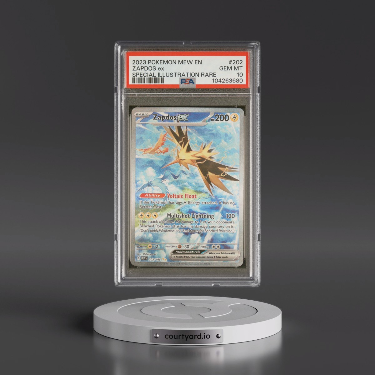 2023 Pokémon Mew EN-151 #202 Zapdos EX - Holo Special Illustration Rare (PSA 10 GEM MINT)