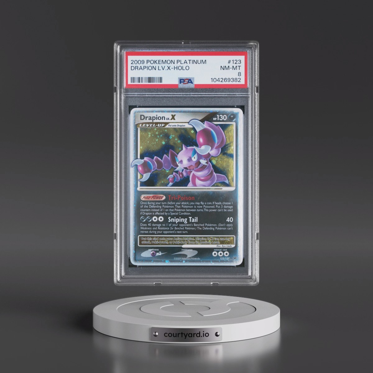 2009 Pokémon Platinum #123 Drapion LV.X - Holo (PSA 8 NM-MT)