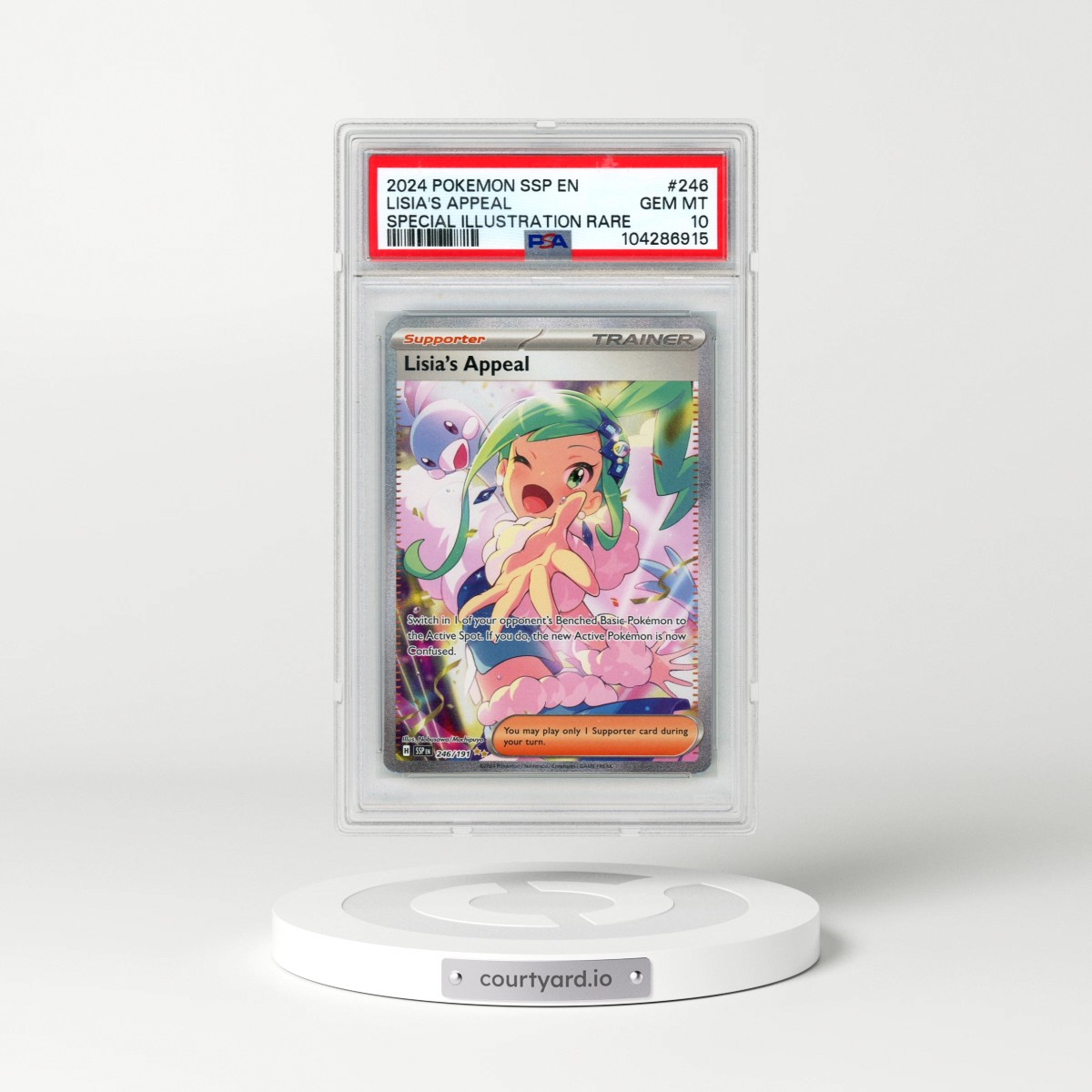 2024 Pokémon Ssp EN-Surging Sparks #246 Lisia's Appeal - Special Illustration Rare (PSA 10 GEM MINT)
