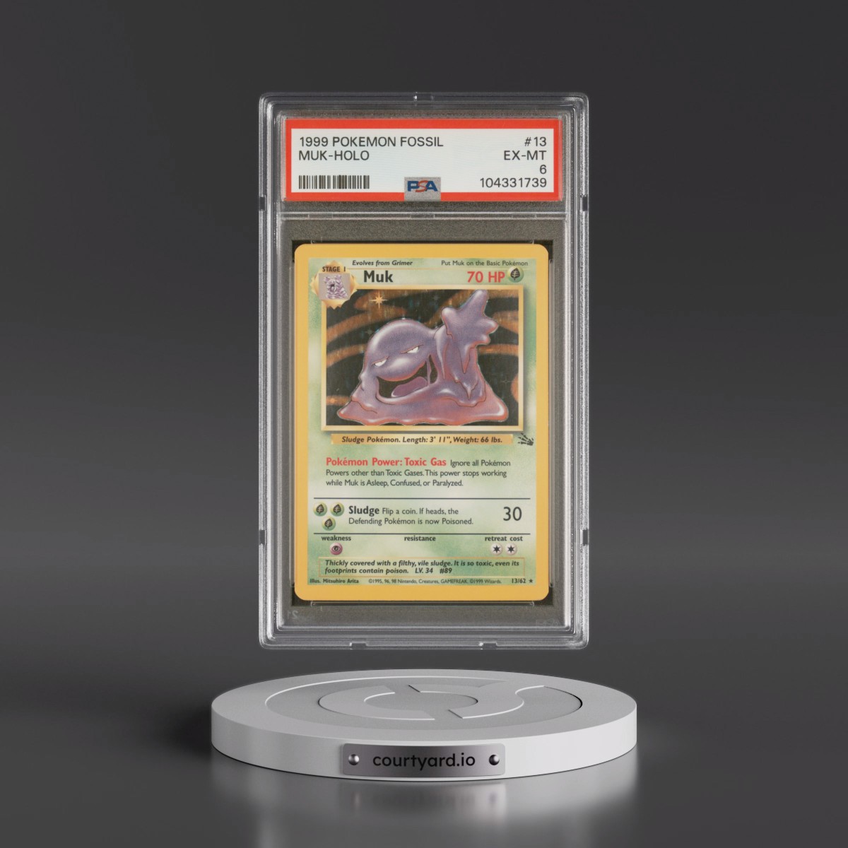 1999 Pokémon Fossil #13 Muk - Holo (PSA 6 EX-MT)