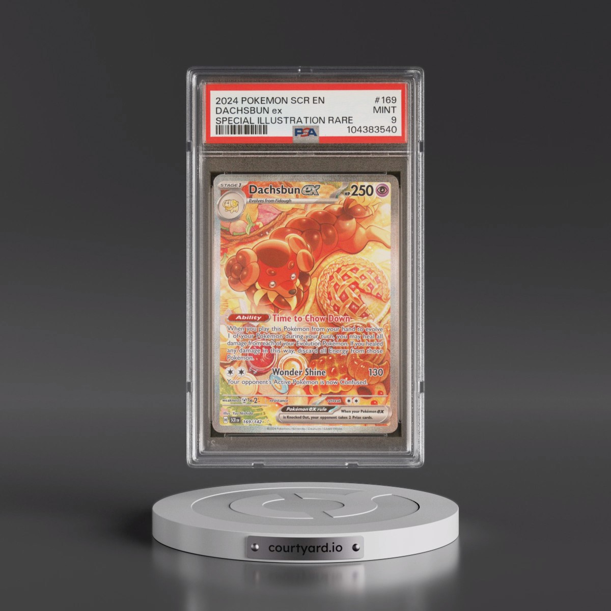 2024 Pokémon Scr EN-Stellar Crown #169 Dachsbun EX - Holo Special Illustration Rare (PSA 9 MINT)