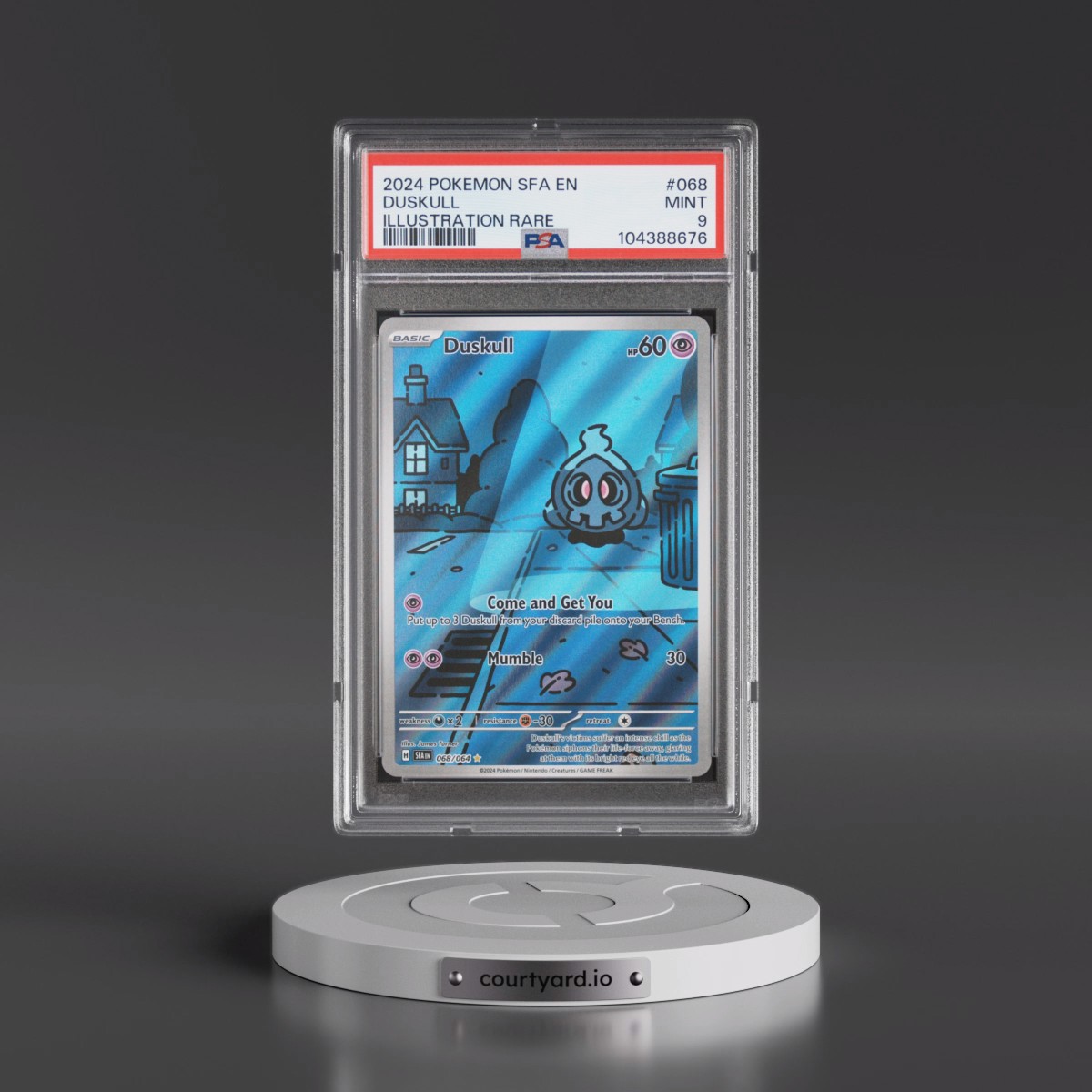 2024 Pokémon Sfa EN-Shrouded Fable #068 Duskull - Illustration Rare (PSA 9 MINT)