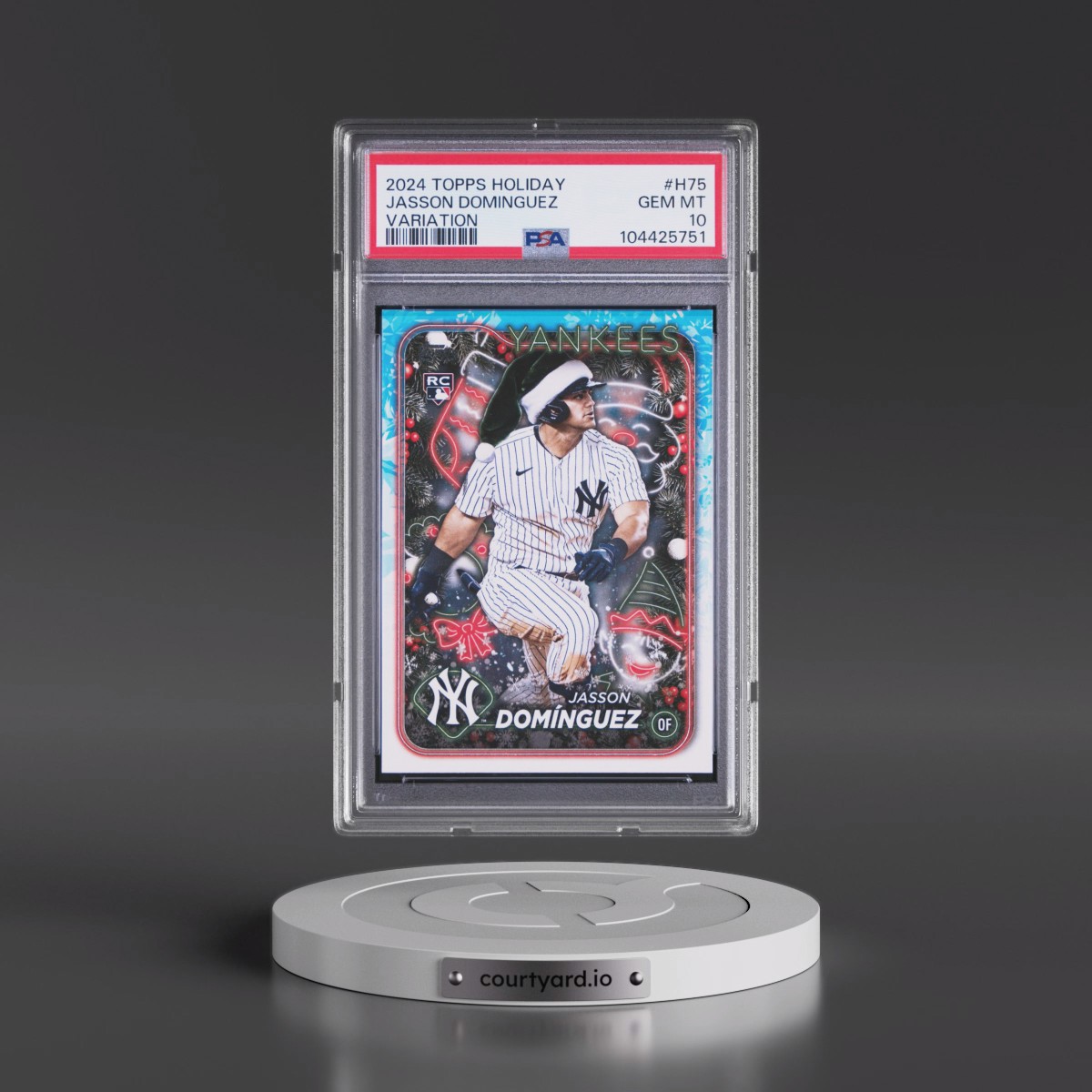 2024 Topps Holiday #H75 Jasson Dominguez - Variation (PSA 10 GEM MINT)