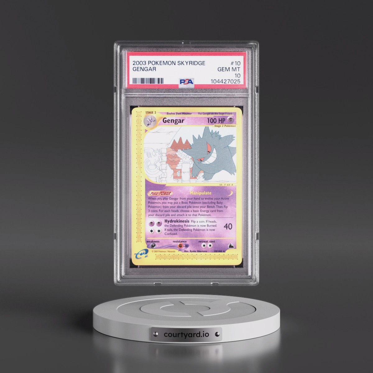 2003 Pokémon Skyridge #10 Gengar (PSA 10 GEM MINT)
