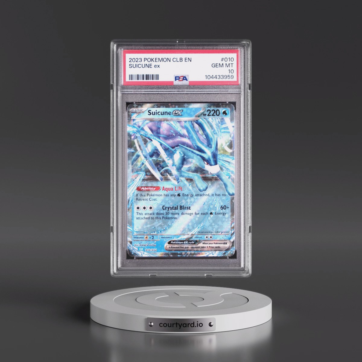 2023 Pokémon Clb-Trading Card Game Classic Blastoise & Suicune EX Deck #010 Suicune EX - Holo (PSA 10 GEM MINT)