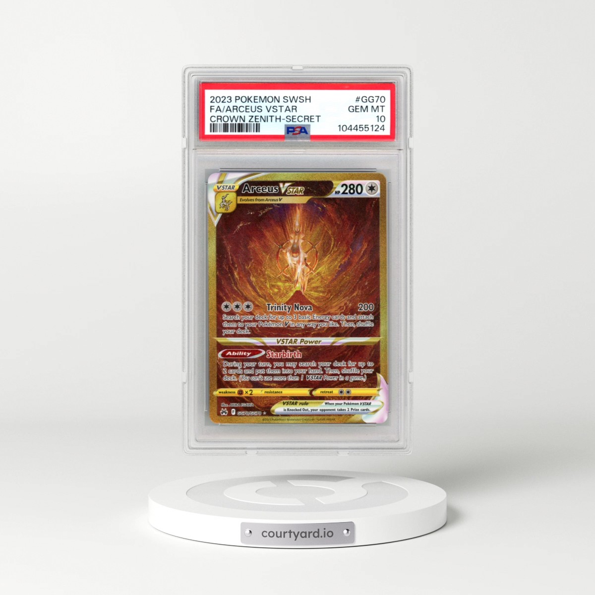 2023 Pokémon Sword and Shield Crown Zenith #GG70 Arceus Vstar - Full Art Secret (PSA 10 GEM MINT)