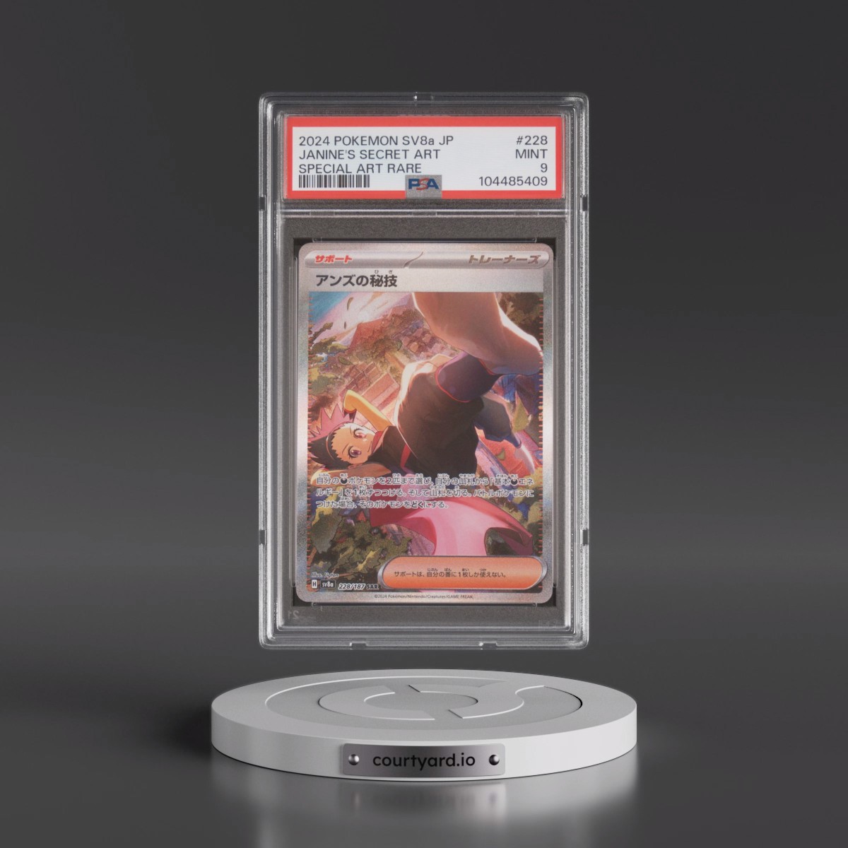 2024 Pokémon Sv8a-Terastal Fest EX #228 Janine's Secret Art - Special Art Rare (PSA 9 MINT)