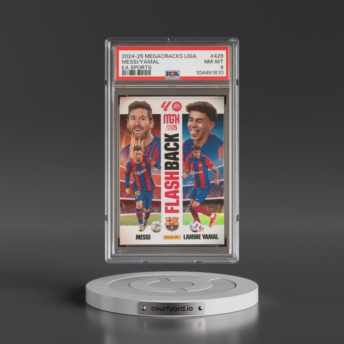 2024 Panini Megacracks Mgk Laliga EA Sports #429 Lamine Yamal/Lionel Messi (PSA 8 NM-MT)