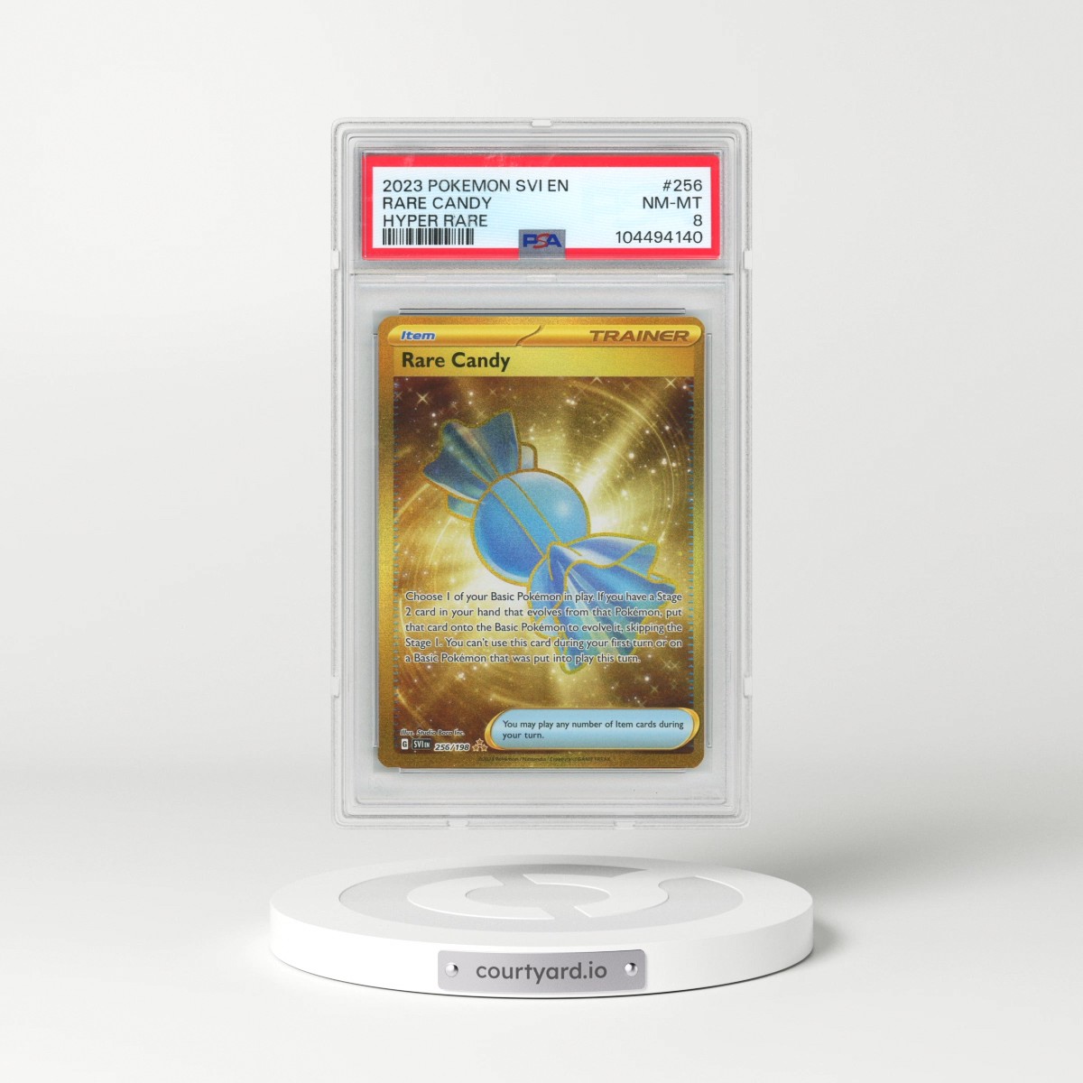 2023 Pokémon Svi EN-Scarlet & Violet #256 Rare Candy - Hyper Rare (PSA 8 NM-MT)