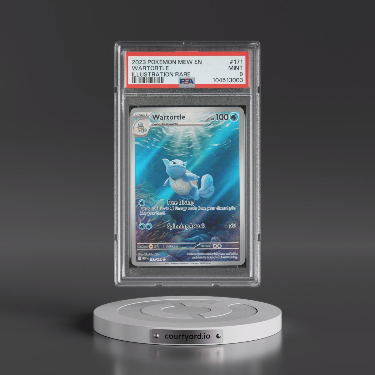 2023 Pokémon Mew EN-151 #171 Wartortle - Illustration Rare (PSA 9 MINT)