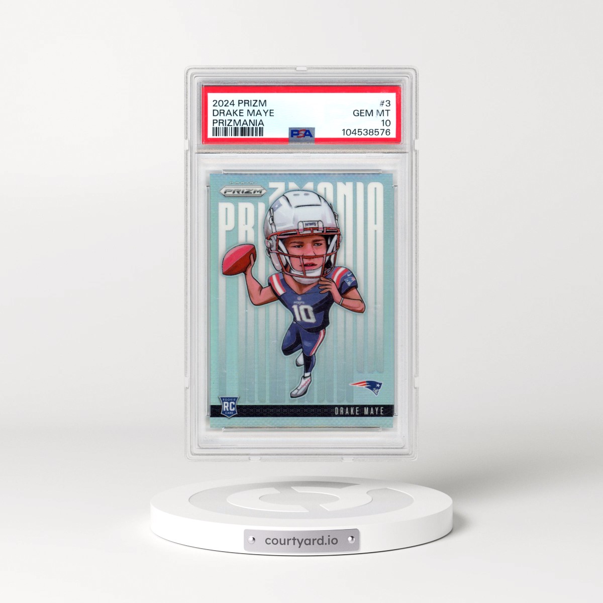 2024 Panini Prizm Prizmania #3 Drake Maye (PSA 10 GEM MINT)