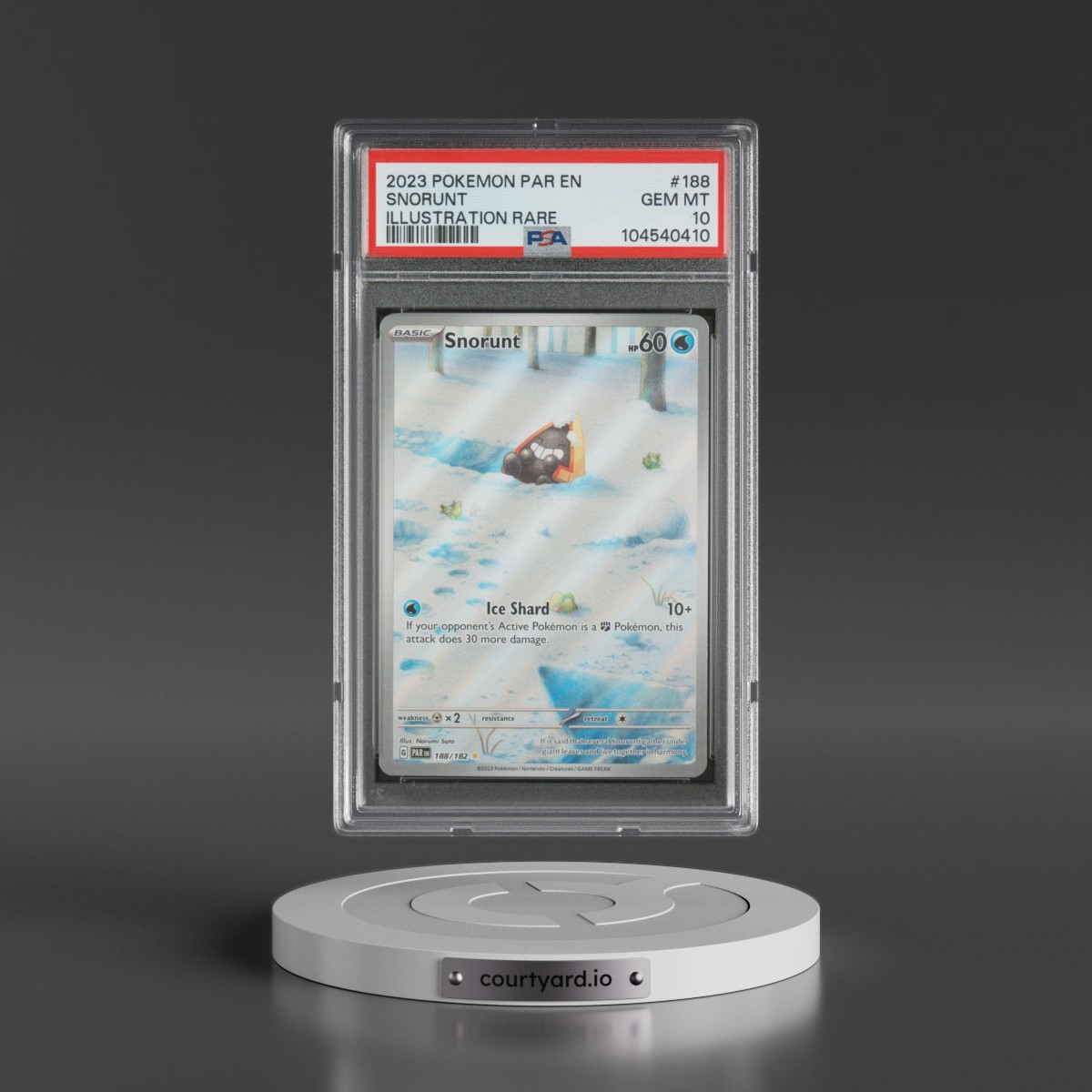 2023 Pokémon Par EN-Paradox Rift #188 Snorunt - Illustration Rare (PSA 10 GEM MINT)