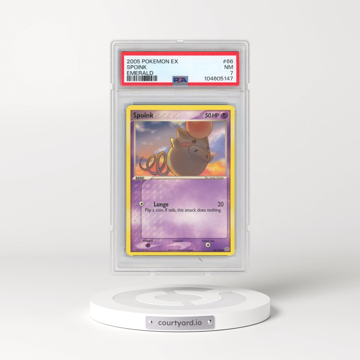 2005 Pokémon EX Emerald #66 Spoink (PSA 7 NM)