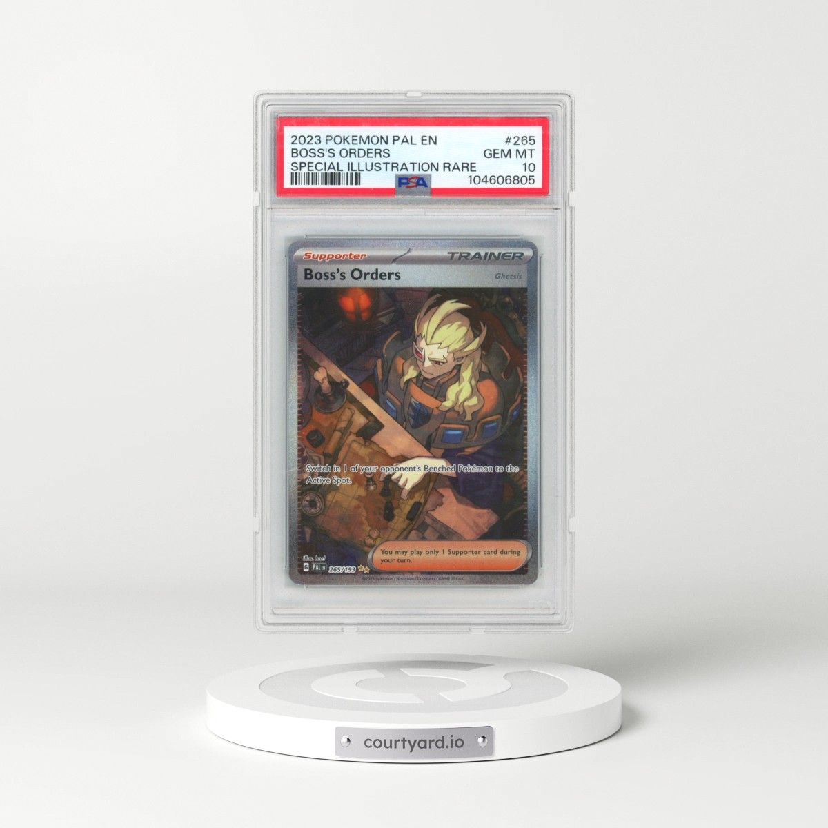 2023 Pokémon Pal EN-Paldea Evolved #265 Boss's Orders - Special Illustration Rare (PSA 10 GEM MINT)