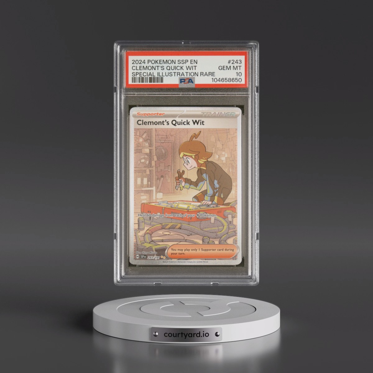 2024 Pokémon Ssp EN-Surging Sparks #243 Clemont's Quick Wit - Special Illustration Rare (PSA 10 GEM MINT)