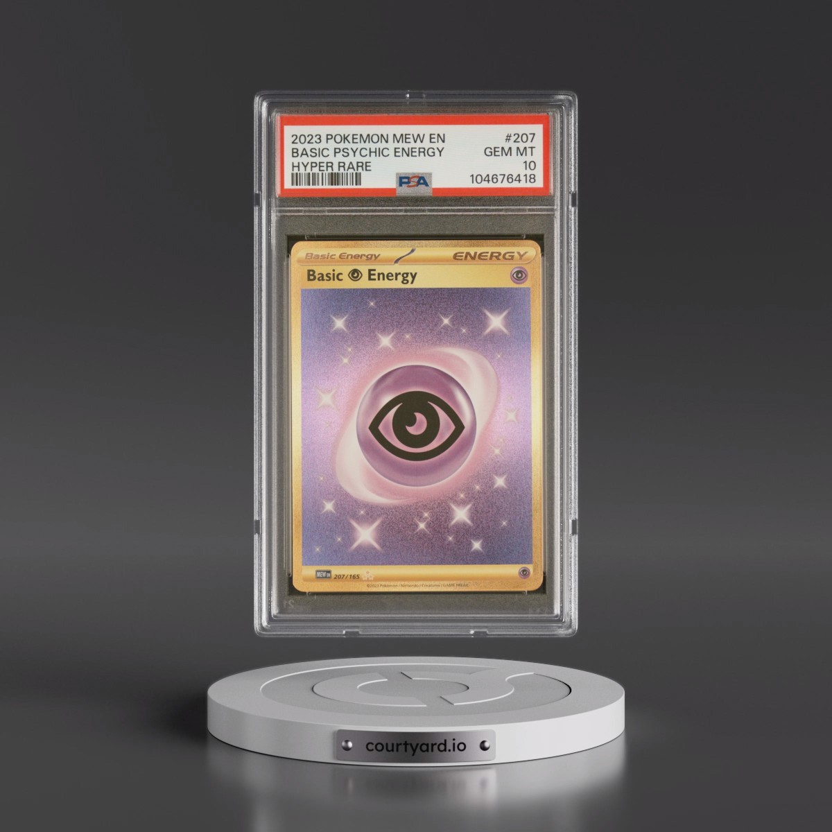 2023 Pokémon Mew EN-151 #207 Basic Psychic Energy - Hyper Rare (PSA 10 GEM MINT)