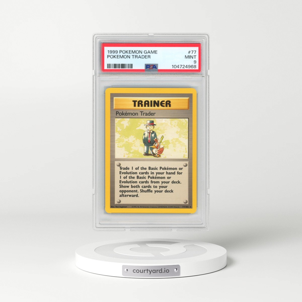 1999 Pokémon Game #77 Pokemon Trader (PSA 9 MINT)