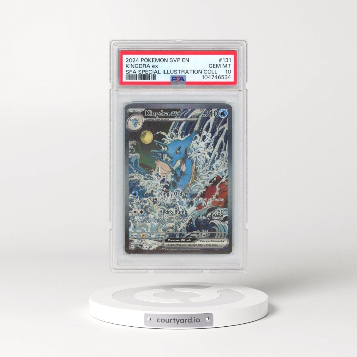 2024 Pokémon Svp EN-SV Black Star Promo #131 Kingdra EX - Holo Shrouded Fable Special Illustration Collection (PSA 10 GEM MINT)