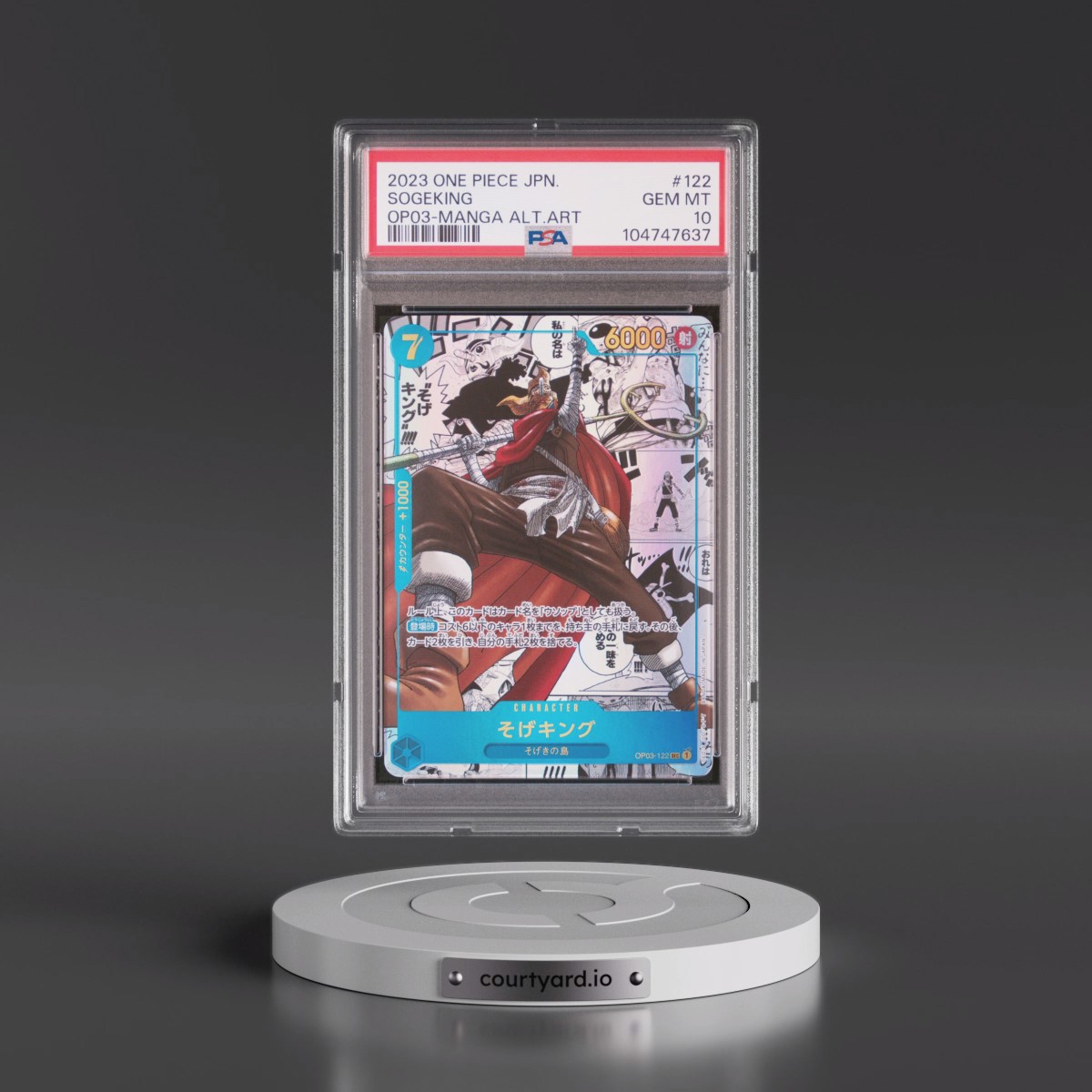 2023 One Piece Japanese OP03-Pillars of Strength #122 Sogeking - Manga Alternate Art (PSA 10 GEM MINT)