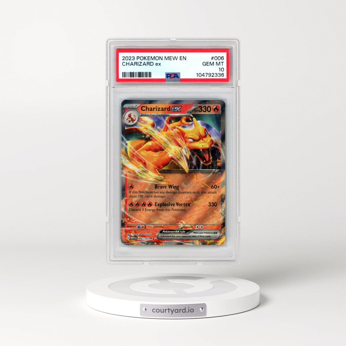 2023 Pokémon Mew EN-151 #006 Charizard EX - Holo (PSA 10 GEM MINT)