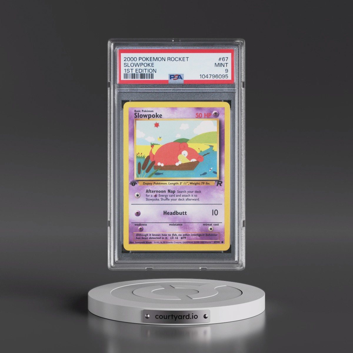 2000 Pokémon Rocket #67 Slowpoke - 1st Edition (PSA 9 MINT)
