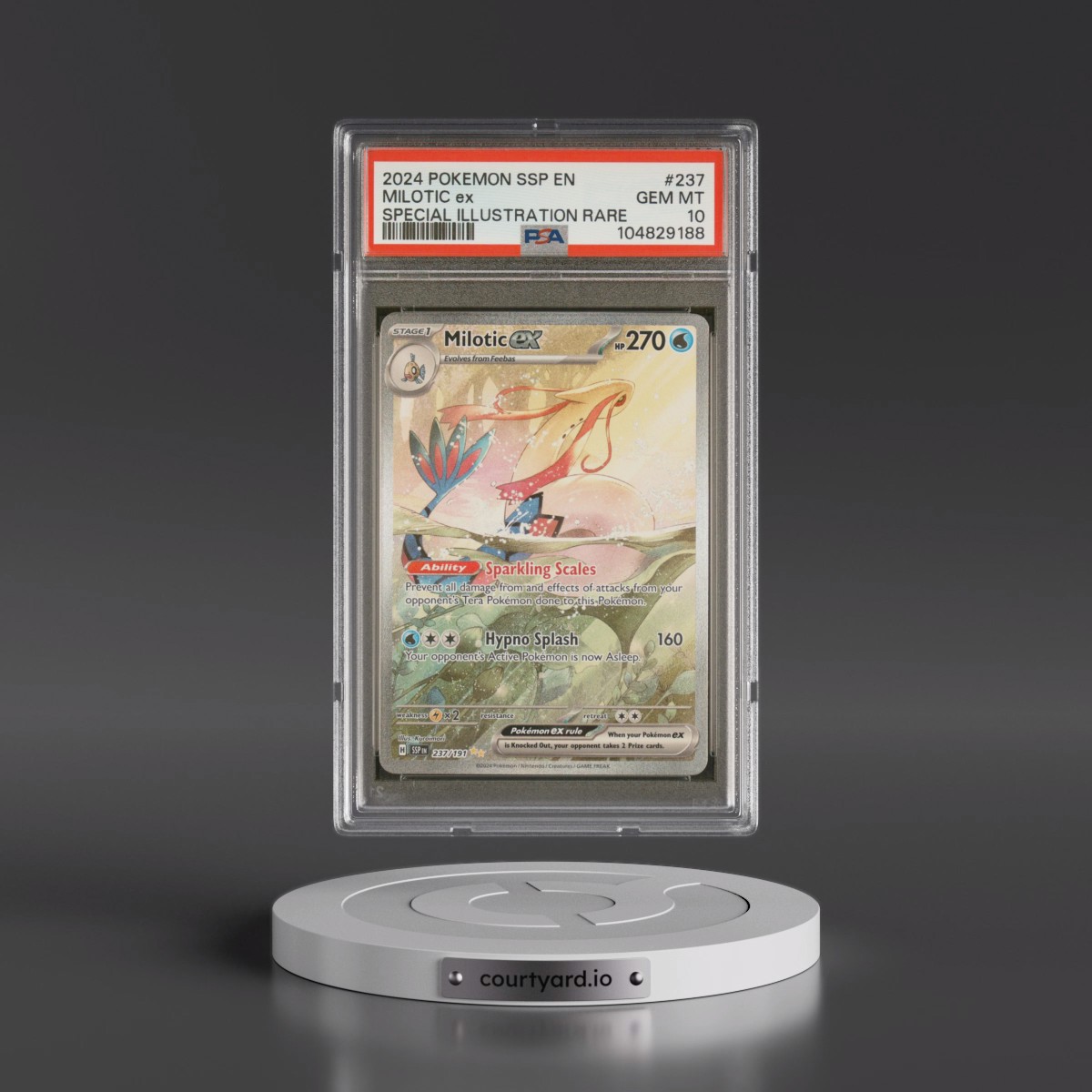 2024 Pokémon Ssp EN-Surging Sparks #237 Milotic EX - Holo Special Illustration Rare (PSA 10 GEM MINT)